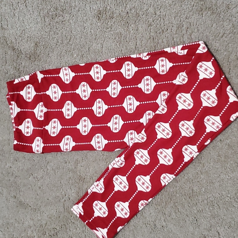 LLR 🎅Christmas Leggings, Like new OS